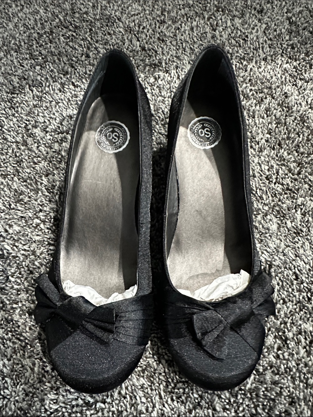 SO Black Bow Ballet low heel for Women